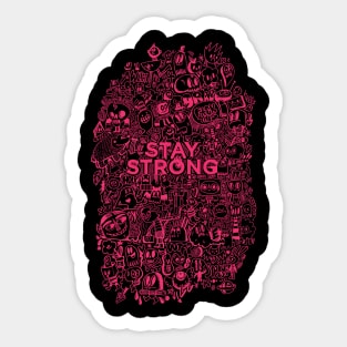 Stay Strong Doodle Sticker